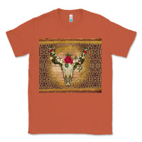 Copper bull skull flowers glitter and leopard Classic Tee - Artiststas