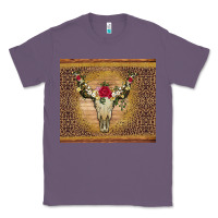 Lavender bull skull flowers glitter and leopard Classic Tee - Artiststas