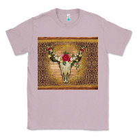 Lilac bull skull flowers glitter and leopard Classic Tee - Artiststas