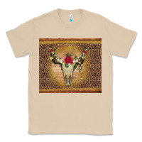 Mushroom bull skull flowers glitter and leopard Classic Tee - Artiststas