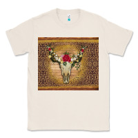 Natural bull skull flowers glitter and leopard Classic Tee - Artiststas