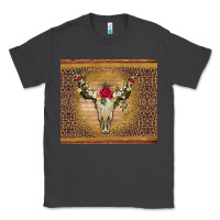 Smoke bull skull flowers glitter and leopard Classic Tee - Artiststas