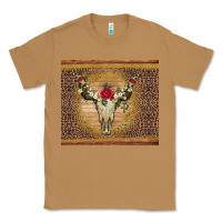 Toasted Coconut bull skull flowers glitter and leopard Classic Tee - Artiststas