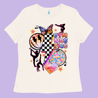 Retro Gymnastics Ladies Tee Designed By Jahusdesignshop