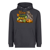Smoke Here Comes Fall Owl Heavyweight Hoodie - LillyAllenDesigns