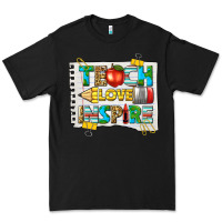 Black teach love inspire Premium Tee - texasbilliewilder