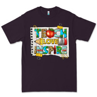 Plum teach love inspire Premium Tee - texasbilliewilder