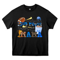 Black somebody's loud mouth football mama Heavy Core Tee - Zillion Design Studio