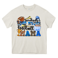 Cream somebody's loud mouth football mama Heavy Core Tee - Zillion Design Studio
