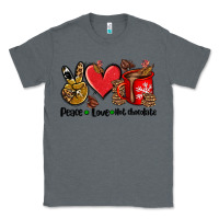 Charcoal Heather peace love  hot chocolate Classic Tee - AdoDesignShop