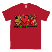Red peace love  hot chocolate Classic Tee - AdoDesignShop
