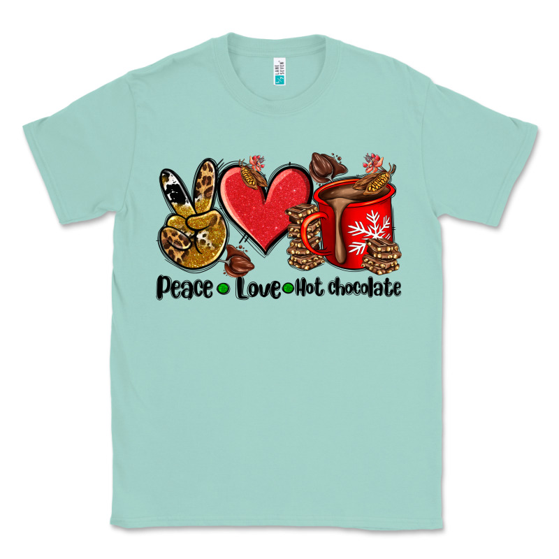 Peace Love  Hot Chocolate Classic Tee by AdoDesignShop | Teevron