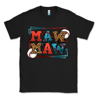 Black Baseball mawmaw leopard frame Classic Tee - LillyAllenDesigns
