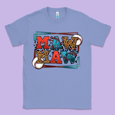 Baseball Mawmaw Leopard Frame Classic Tee Designed By Lillyallendesigns
