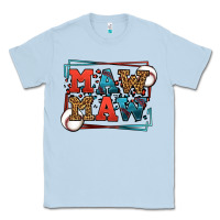 Dusty Blue Baseball mawmaw leopard frame Classic Tee - LillyAllenDesigns