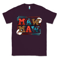 Plum Baseball mawmaw leopard frame Classic Tee - LillyAllenDesigns