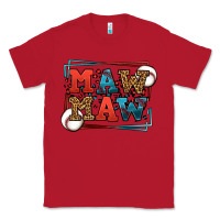 Red Baseball mawmaw leopard frame Classic Tee - LillyAllenDesigns