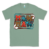 Sage Baseball mawmaw leopard frame Classic Tee - LillyAllenDesigns