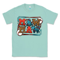 Seafoam Baseball mawmaw leopard frame Classic Tee - LillyAllenDesigns