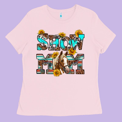 Ladies Tee show mom horse