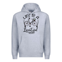 Heather Grey Life is a beautiful ride Premium Hoodie - Bettercallsaul