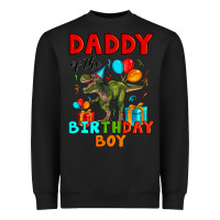 Black daddy of the birthday boy t rex Heavyweight Sweatshirt - Artiststas