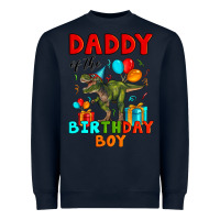 Navy daddy of the birthday boy t rex Heavyweight Sweatshirt - Artiststas