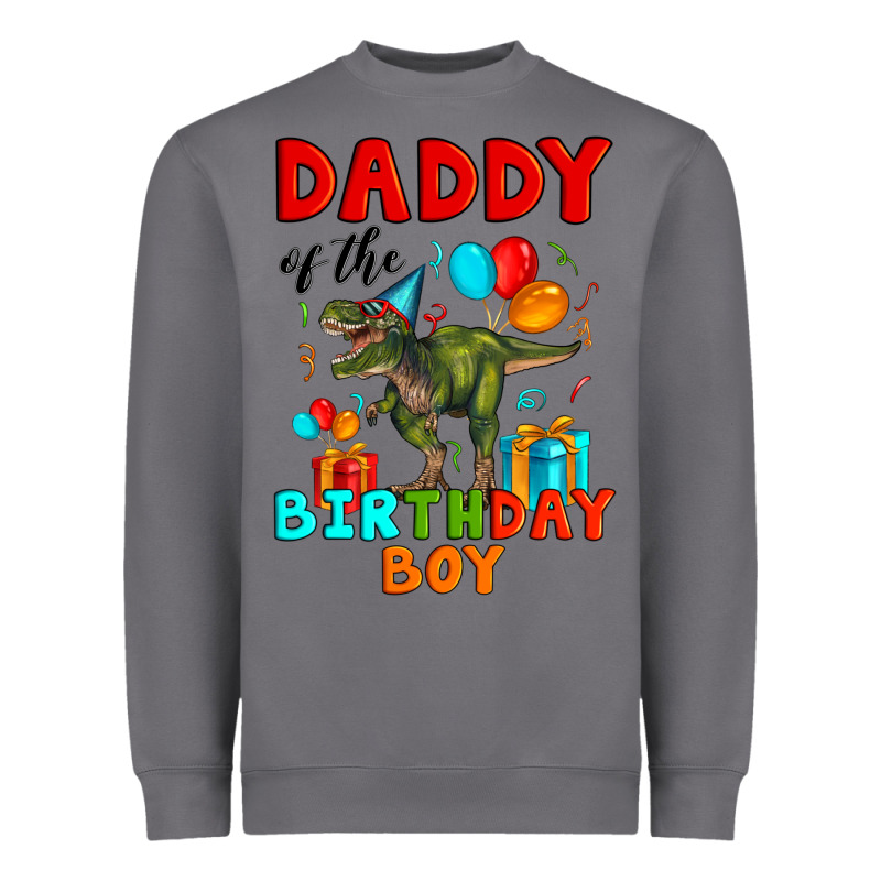 Daddy Of The Birthday Boy T Rex Heavyweight Sweatshirt by Artiststas | Teevron