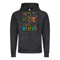 Vintage Black living life somewhere between jesus take the wheel Vintage Hoodie - JahusDesignShop