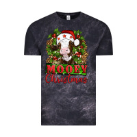 Cloud Black Mooey christmas Vintage Tee - Artiststas