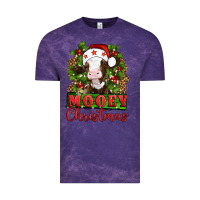 Cloud Purple Mooey christmas Vintage Tee - Artiststas