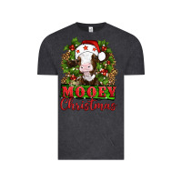 Vintage Black Mooey christmas Vintage Tee - Artiststas