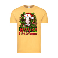 Vintage Mustard Mooey christmas Vintage Tee - Artiststas