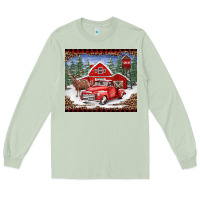 Matcha Christmas farm reindeer and truck Long Sleeve Tee - BarkalooDesign