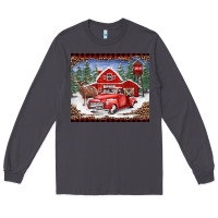 Smoke Christmas farm reindeer and truck Long Sleeve Tee - BarkalooDesign