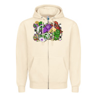 Sandshell gamer mardi gras game controller Zipper Hoodie - MaliasSmallBusiness