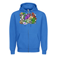 True Royal gamer mardi gras game controller Zipper Hoodie - MaliasSmallBusiness