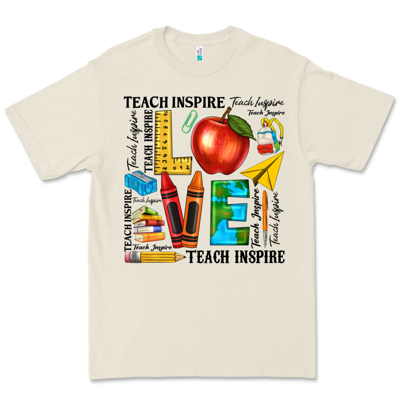 Teach Love Inspire Teacher Premium Tee by texasbilliewilder | Teevron
