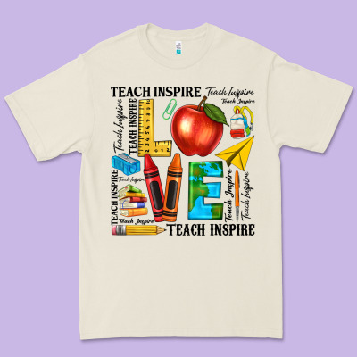 Teach Love Inspire Teacher Premium Tee Designed By Texasbilliewilder