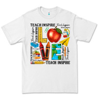 White teach love inspire teacher Premium Tee - texasbilliewilder