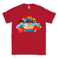 Red Hello Pre School Classic Tee - AdoDesignShop