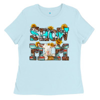 Baby Blue show mom goat Ladies Tee - RanaPortraitStore