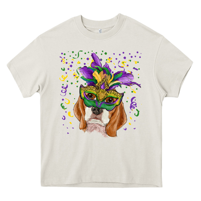 Mardi Gras  Mask Beagle Heavy Core Tee by RanaPortraitStore | Teevron