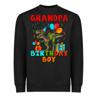 Black grandpa of the birthday boy t rex Heavyweight Sweatshirt - Artiststas