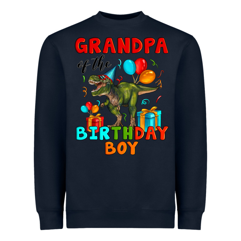 Grandpa Of The Birthday Boy T Rex Heavyweight Sweatshirt by Artiststas | Teevron