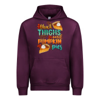 Mauve Wine thick thighs and pumpkin pies Urban Hoodie - CowGirlArtShop
