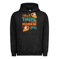 Pigment Black thick thighs and pumpkin pies Urban Hoodie - CowGirlArtShop