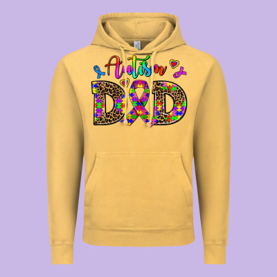 Rainbow Colors Autism Dad Vintage Hoodie Designed By Adodesignshop