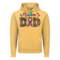 Vintage Mustard rainbow colors autism dad Vintage Hoodie - AdoDesignShop