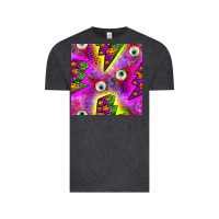 Vintage Black halloween thunders seamless pattern Vintage Tee - BundleAndBundleShop